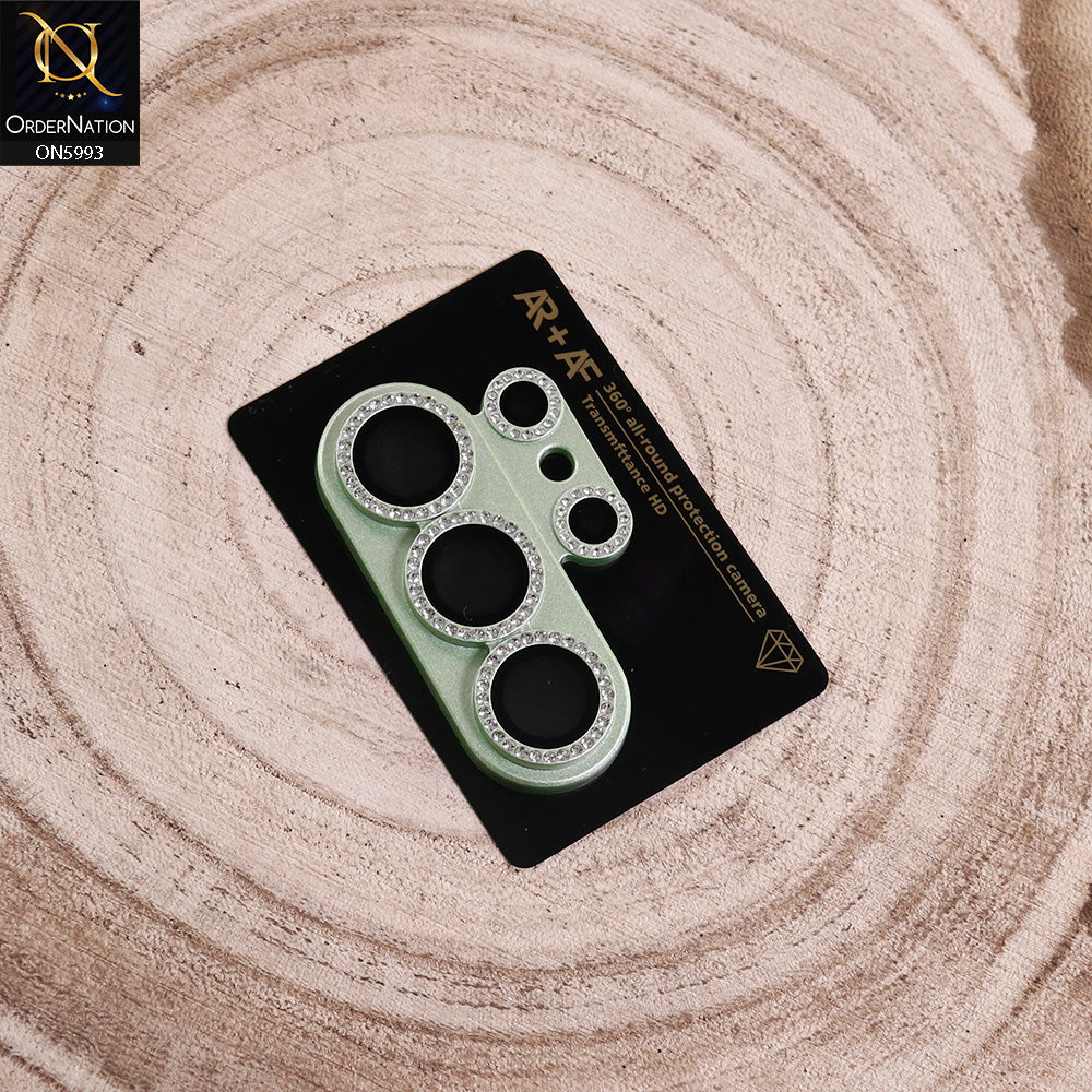 Samsung Galaxy S26 Ultra Cover - Green -  New Premium Quality Rhinestoned Camera Film