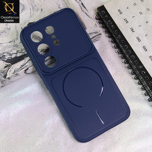 Tecno Camon 50 4G Cover - Blue - Premium MagSafe Design Silicone Back Cover