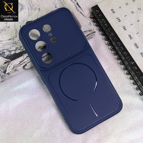 Tecno Camon 50 4G Cover - Blue - Premium MagSafe Design Silicone Back Cover