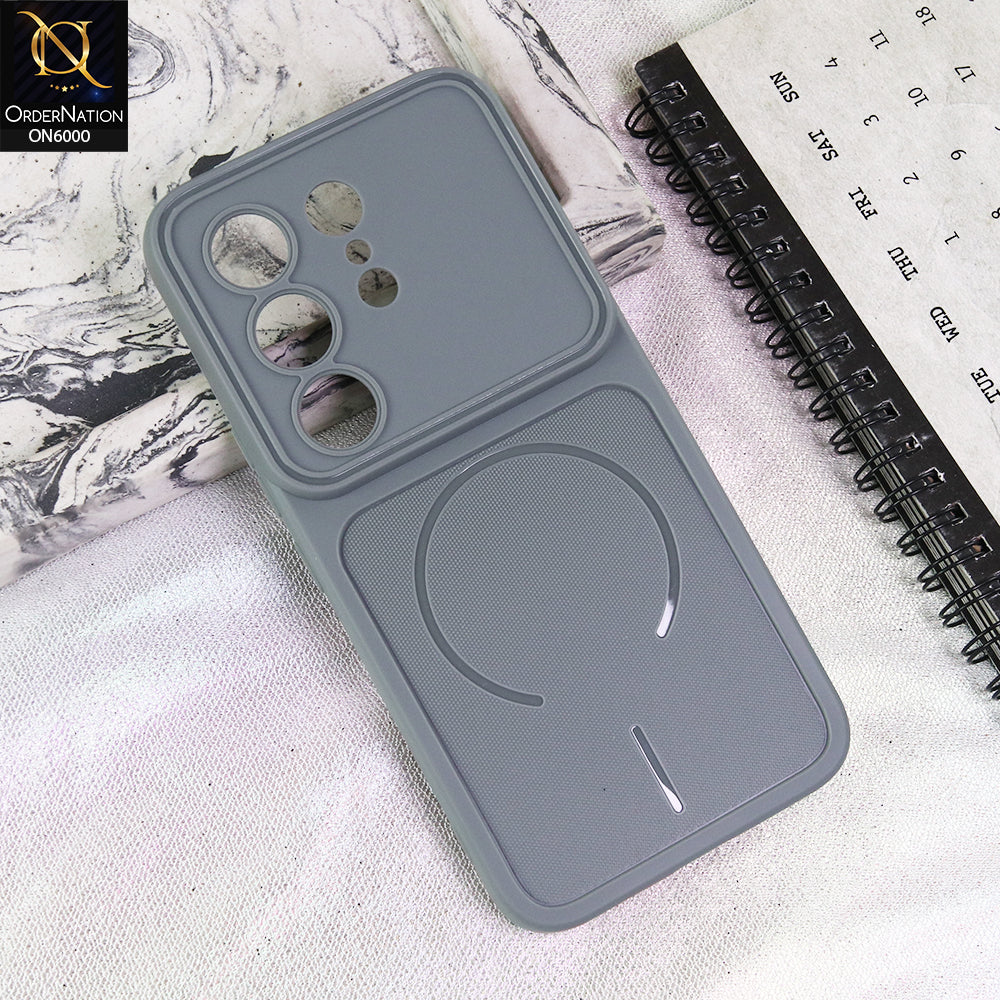 Tecno Camon 50 4G Cover - Grey - Premium MagSafe Design Silicone Back Cover