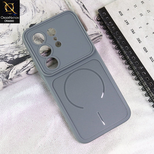 Tecno Camon 50 4G Cover - Grey - Premium MagSafe Design Silicone Back Cover