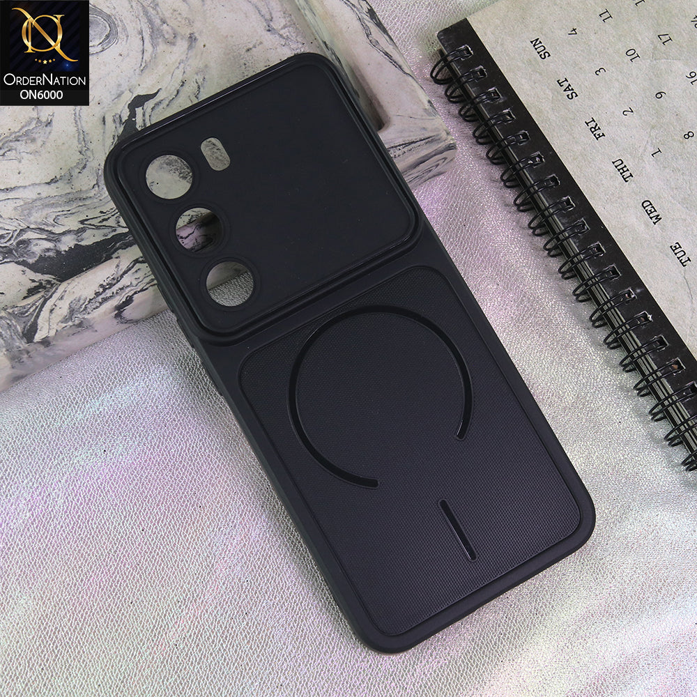Infinix Hot 60i 4G Cover - Black - Premium MagSafe Design Silicone Back Cover