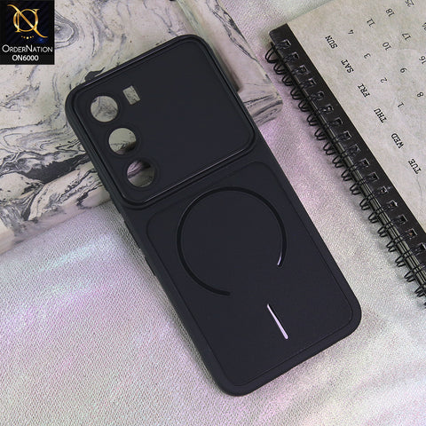 Infinix Hot 60 Pro Cover - Black - Premium MagSafe Design Silicone Back Cover