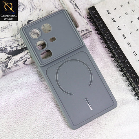 Infinix Note 50 Pro 4G Cover - Grey - Premium MagSafe Design Silicone Back Cover