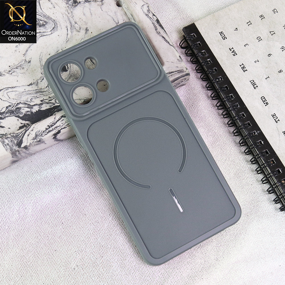 Oppo F31 Cover - Grey - Premium MagSafe Design Silicone Back Cover