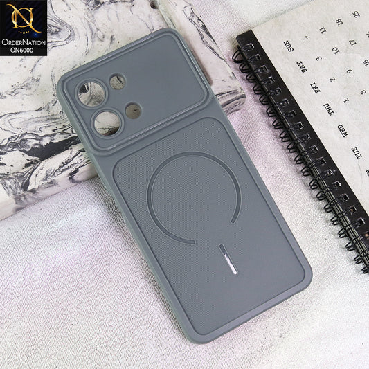 Oppo A6 Pro 5G Cover - Grey - Premium MagSafe Design Silicone Back Cover