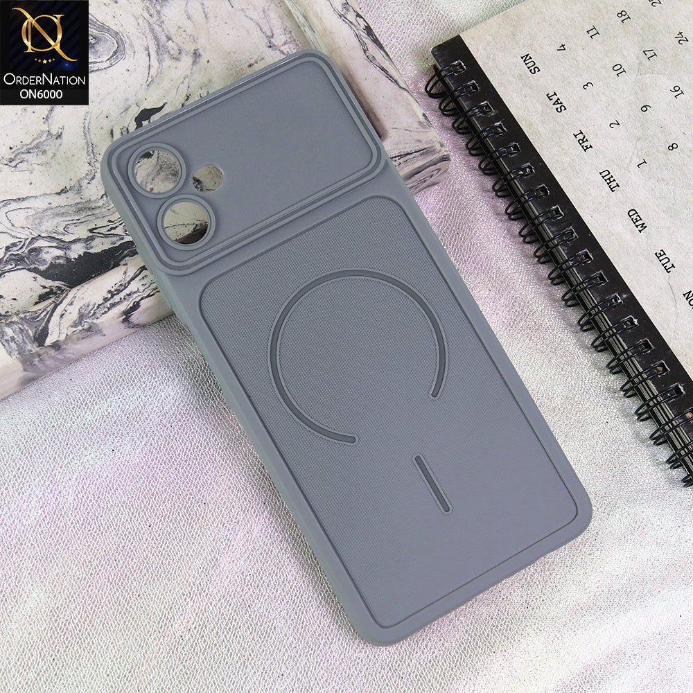 Samsung Galaxy A06 Cover - Grey - Premium MagSafe Design Silicone Back Cover