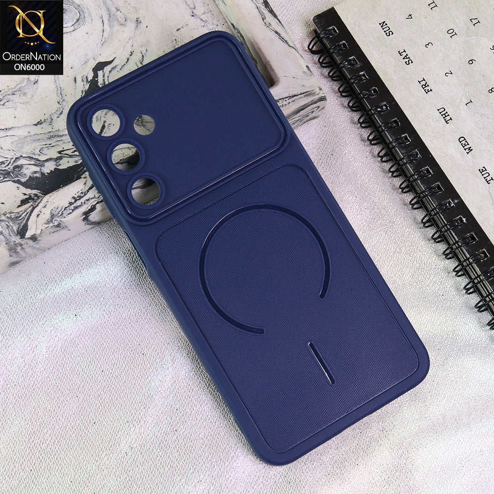 Samsung Galaxy A16 Cover - Blue - Premium MagSafe Design Silicone Back Cover
