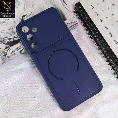 Samsung Galaxy A16 Cover - Blue - Premium MagSafe Design Silicone Back Cover