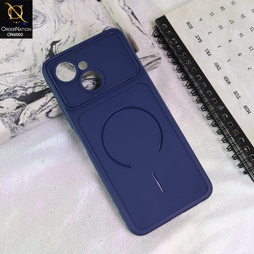 Tecno Spark 40C Cover - Blue - Premium MagSafe Design Silicone Back Cover