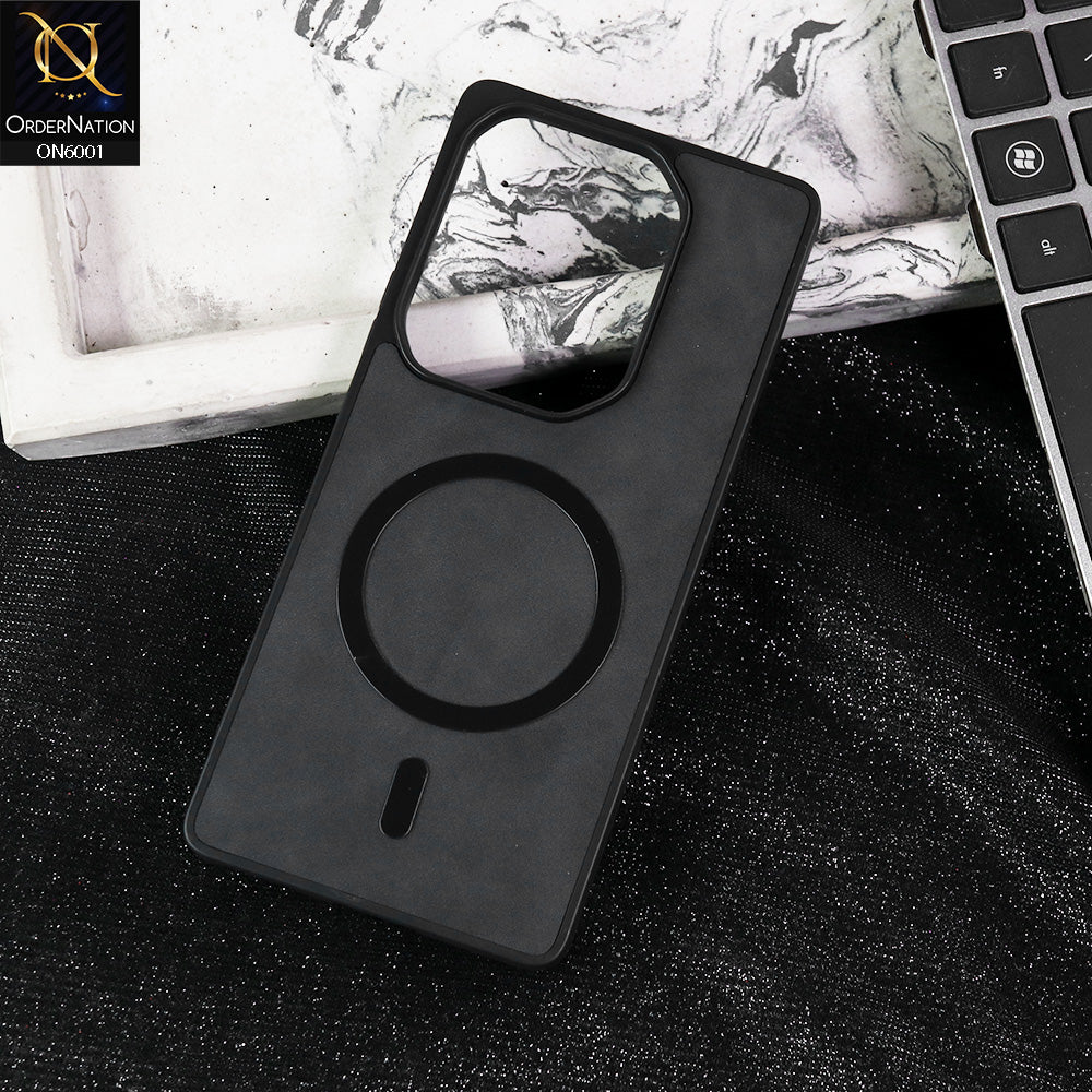 Infinix Note 50 4G Cover - Black -  New Premium Matte Soft Leather Feel Case With Soft Borders and MagSafe Design