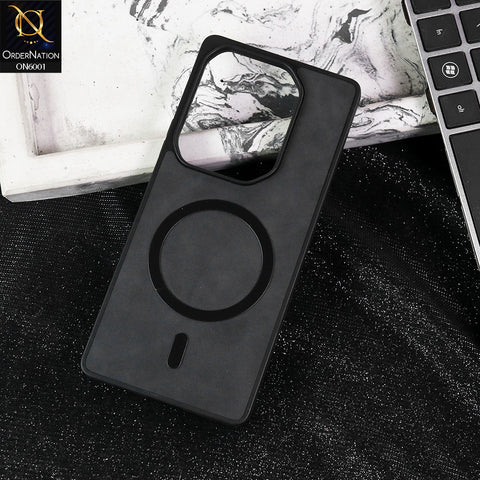 Infinix Note 50 4G Cover - Black -  New Premium Matte Soft Leather Feel Case With Soft Borders and MagSafe Design