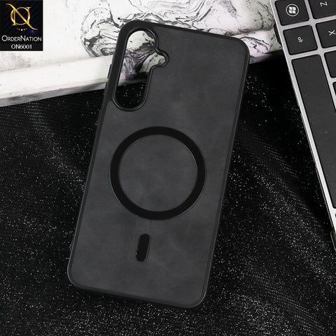 Samsung Galaxy A15 4G Cover - Black -  New Premium Matte Soft Leather Feel Case With Soft Borders and MagSafe Design