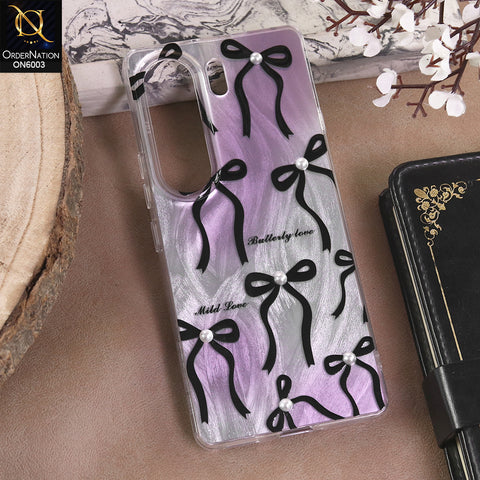 Tecno Camon 40 Pro 5G - Black - New Luxury Coquette Phone Case Lavender Marble & Pearl Bows