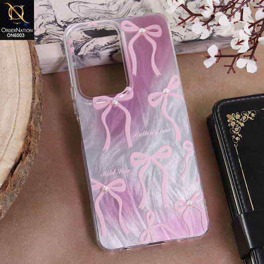 Infinix Hot 60 Pro Plus - Pink - New Luxury Coquette Phone Case Lavender Marble & Pearl Bows