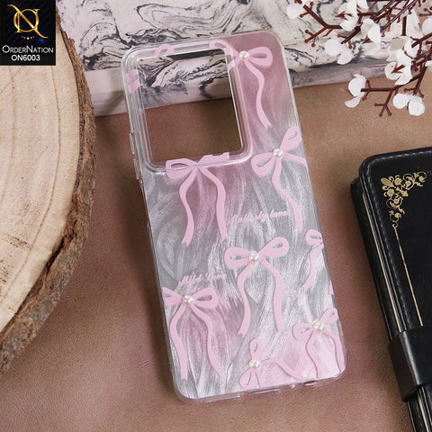 Infinix Note 30 - Pink - New Luxury Coquette Phone Case Lavender Marble & Pearl Bows