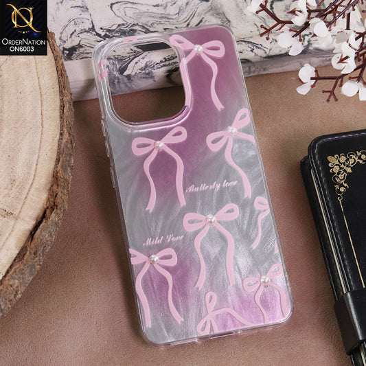 Oppo A6 Pro 5G - Pink - New Luxury Coquette Phone Case Lavender Marble & Pearl Bows