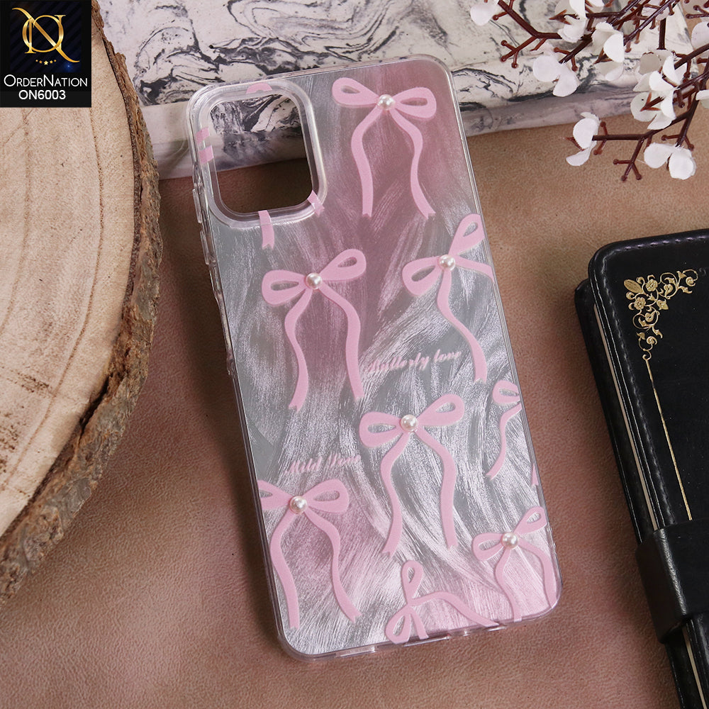 Samsung Galaxy A06 - Pink - New Luxury Coquette Phone Case Lavender Marble & Pearl Bows