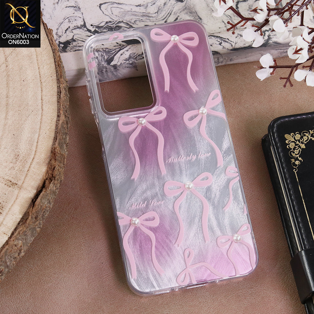 Samsung Galaxy A17 - Pink - New Luxury Coquette Phone Case Lavender Marble & Pearl Bows