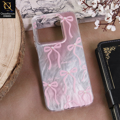 Infinix Smart 9 - Pink - New Luxury Coquette Phone Case Lavender Marble & Pearl Bows