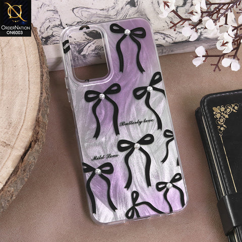 Vivo Y21 - Black - New Luxury Coquette Phone Case Lavender Marble & Pearl Bows