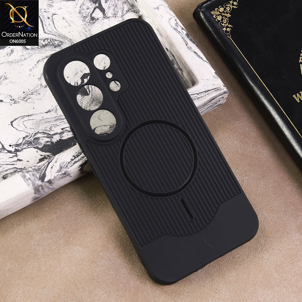 Tecno Camon 50 4G Cover  - Black - Premium 3D Line Textured Silicone Back Cover with Shockproof Camera Protection