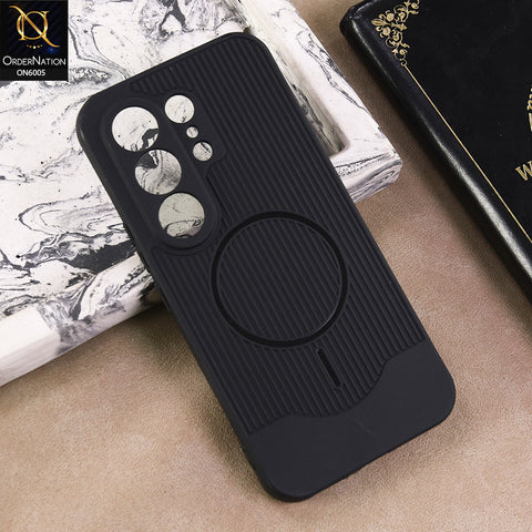 Tecno Camon 50 4G Cover  - Black - Premium 3D Line Textured Silicone Back Cover with Shockproof Camera Protection
