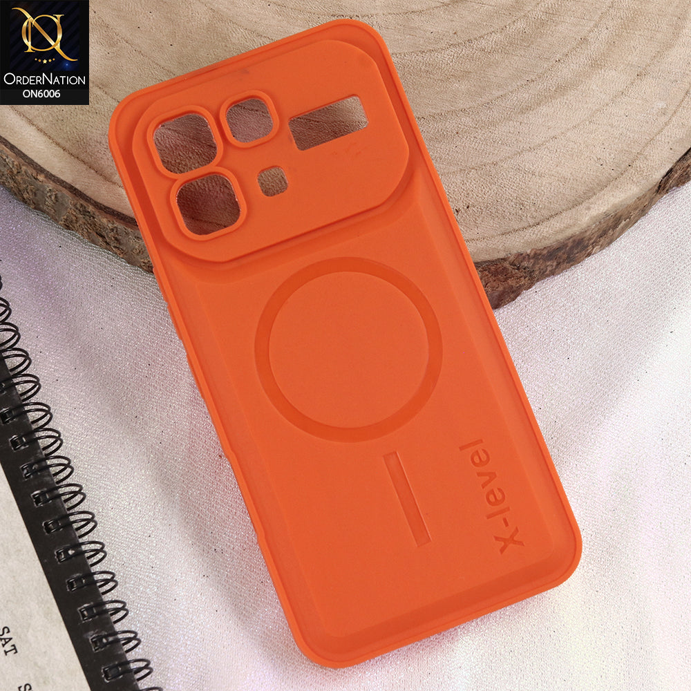 Infinix Note 60 Cover - Orange - Matte Frosted Armor Case with Camera Protection – X-Level (Slim & Shockproof)