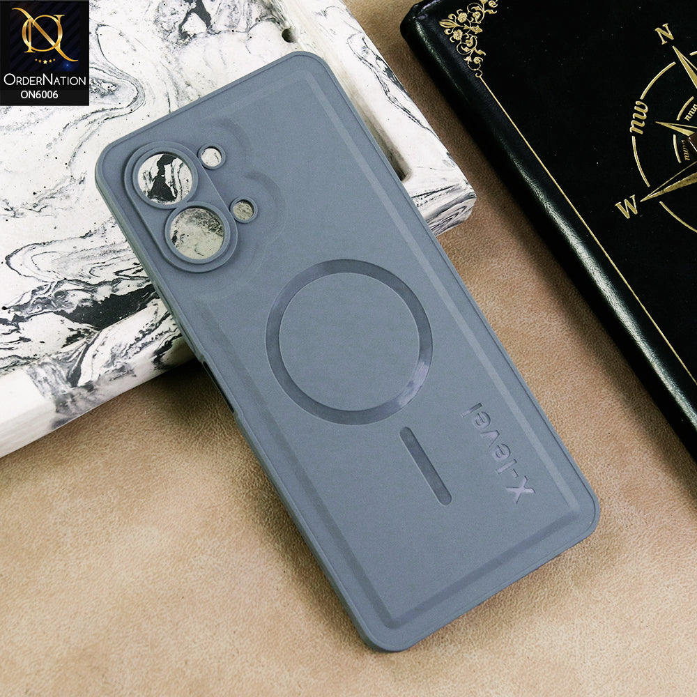 Tecno Spark Go 3 Cover  - Grey - Matte Frosted Armor Case with Camera Protection – X-Level (Slim & Shockproof)