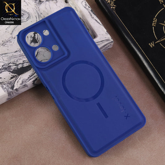 Vivo Y05 Cover  - Blue - Matte Frosted Armor Case with Camera Protection – X-Level (Slim & Shockproof)