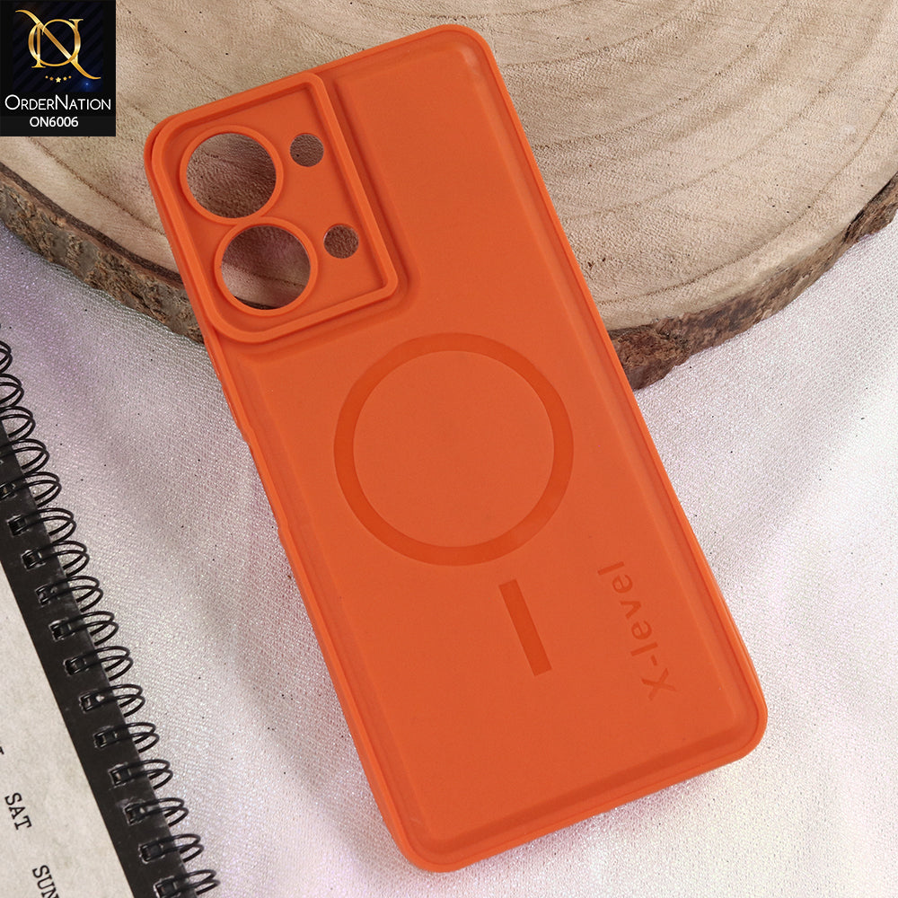 Vivo Y21 5G Cover  - Orange - Matte Frosted Armor Case with Camera Protection – X-Level (Slim & Shockproof)