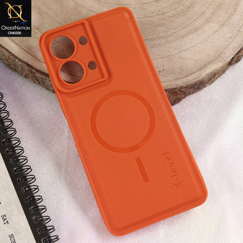 Vivo Y21 5G Cover  - Orange - Matte Frosted Armor Case with Camera Protection – X-Level (Slim & Shockproof)