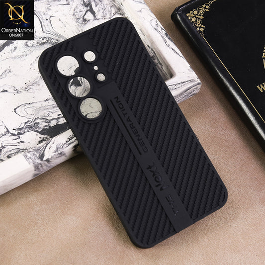Tecno Camon 50 4G Cover  - Black - Premium Zigzag Design Soft Silicone Anti-Shock Protective Cover
