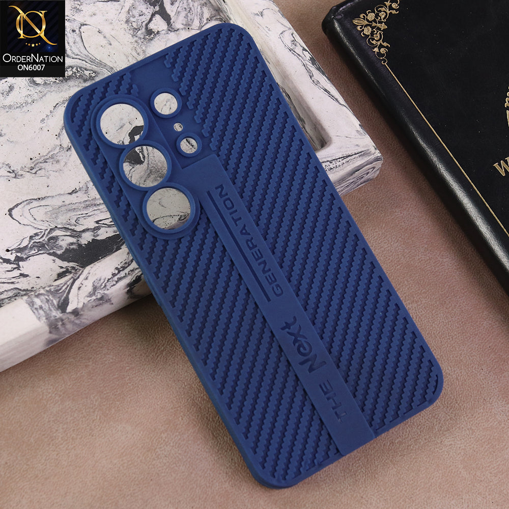 Tecno Camon 50 4G Cover  - Blue - Premium Zigzag Design Soft Silicone Anti-Shock Protective Cover