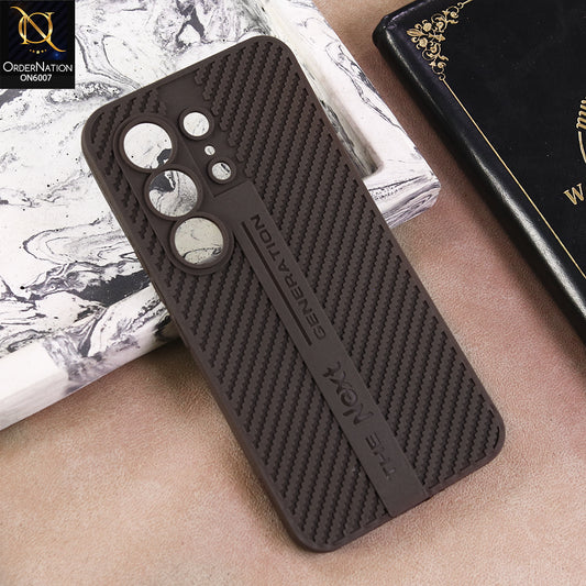 Tecno Camon 50 4G Cover  - Brown - Premium Zigzag Design Soft Silicone Anti-Shock Protective Cover