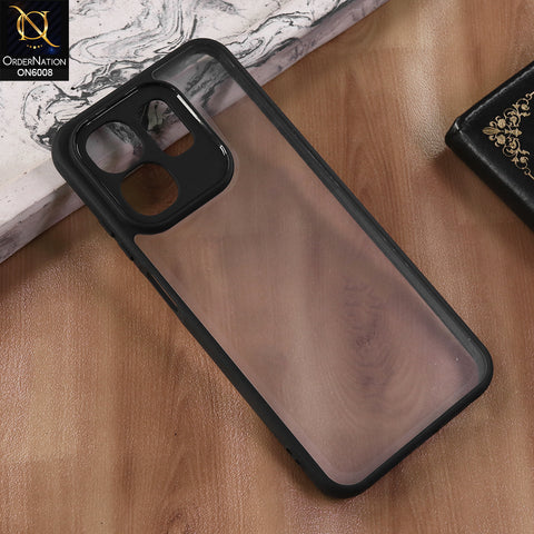 Infinix Hot 50i - Black  -  New Shockproof PC Hard Shell Transculant Flexibel Bumper Phone Case