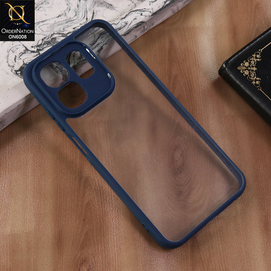 Infinix Hot 50i - Blue  -  New Shockproof PC Hard Shell Transculant Flexibel Bumper Phone Case