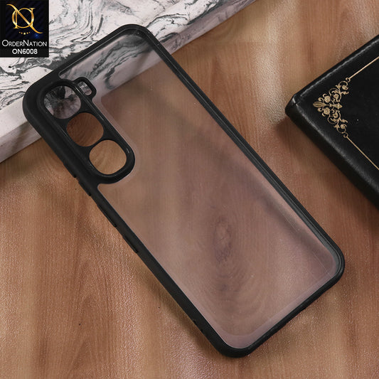Infinix Hot 60 - Black  -  New Shockproof PC Hard Shell Transculant Flexibel Bumper Phone Case