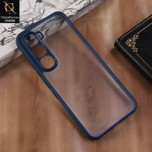 Infinix Hot 60i 4G - Blue  -  New Shockproof PC Hard Shell Transculant Flexibel Bumper Phone Case