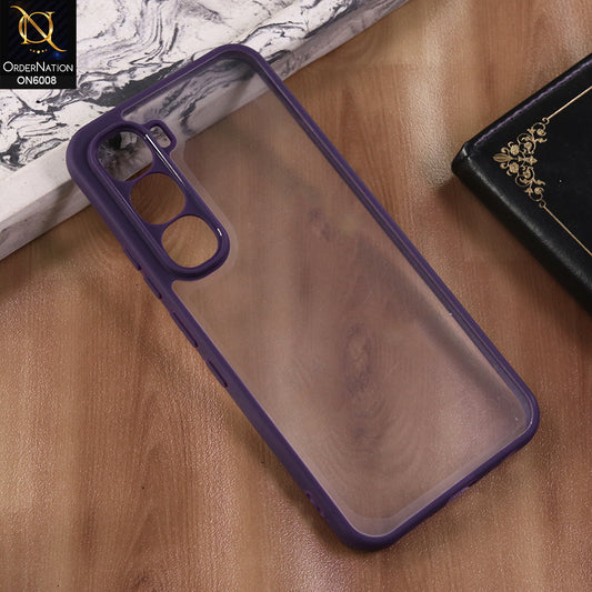 Infinix Hot 60 Pro - Purple  -  New Shockproof PC Hard Shell Transculant Flexibel Bumper Phone Case