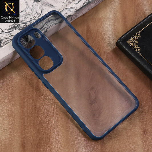 Infinix Hot 60 Pro Plus - Blue  -  New Shockproof PC Hard Shell Transculant Flexibel Bumper Phone Case