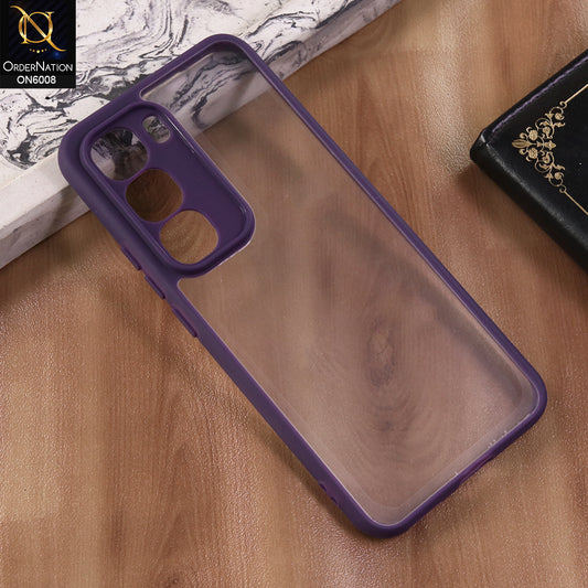 Infinix Hot 60 Pro Plus - Purple  -  New Shockproof PC Hard Shell Transculant Flexibel Bumper Phone Case