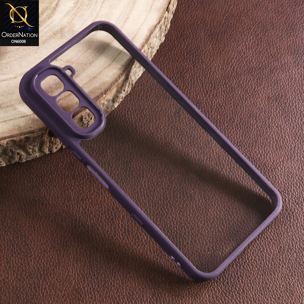 Infinix Hot 70 Cover - Purple - New Shockproof PC Hard Shell Transculant Flexibel Bumper Phone Case
