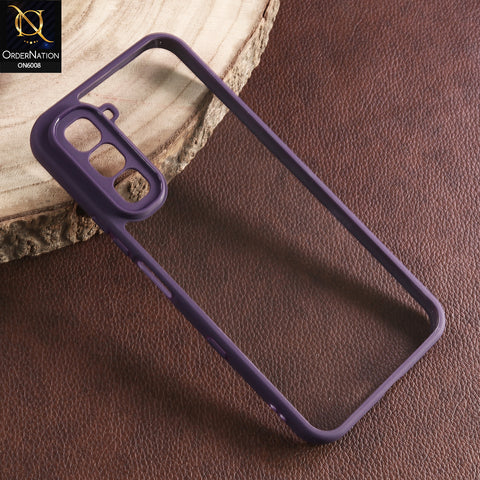 Infinix Hot 70 Cover - Purple - New Shockproof PC Hard Shell Transculant Flexibel Bumper Phone Case