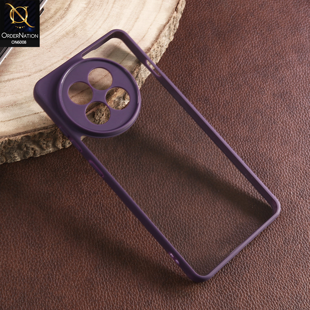 OnePlus 13R Cover - Purple - New Shockproof PC Hard Shell Transculant Flexibel Bumper Phone Case