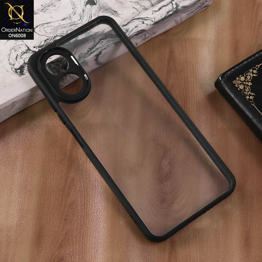 Oppo A18 - Black  -  New Shockproof PC Hard Shell Transculant Flexibel Bumper Phone Case