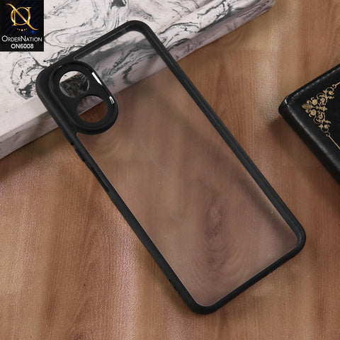 Oppo A18 - Black  -  New Shockproof PC Hard Shell Transculant Flexibel Bumper Phone Case
