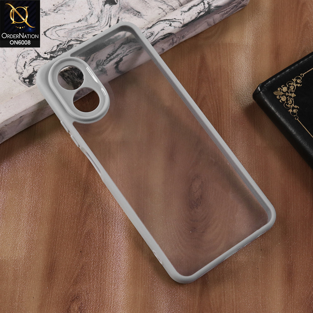 Oppo A38 - Gary  -  New Shockproof PC Hard Shell Transculant Flexibel Bumper Phone Case