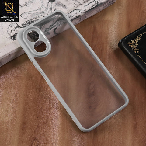 Oppo A38 - Gary  -  New Shockproof PC Hard Shell Transculant Flexibel Bumper Phone Case