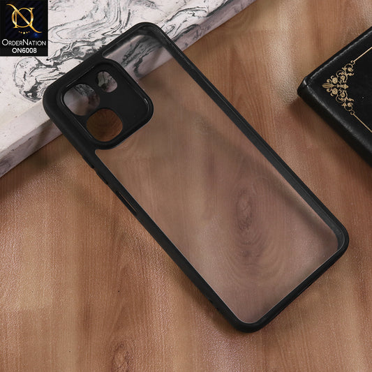 Oppo A6 4G - Black  -  New Shockproof PC Hard Shell Transculant Flexibel Bumper Phone Case